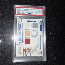 2005 Playoff Absolute Memorabilia Tools of the Trade Albert Pujols 25/50 - PSA 8 picture