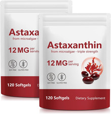2Pack Premium Astaxanthin 12Mg, Antioxidant Supplement for Eye, Joint, Skin Heal picture