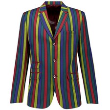 MADCAP MENS HENDRIX STRIPE BOATING BLAZER Mod 60s Psychedelic SUIT JACKET MC574 picture