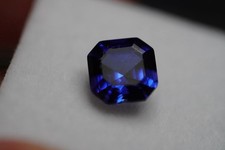 2.20ct Lab-Created Blue Sapphire Assher Cut Loose Sapphire Gemstone picture