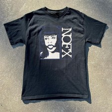NOFX Vintage California Punk Rock Band Grunge Black Graphic T-Shirt picture