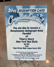2026 Topps Chrome MLS Thierry Henry Renaissance On-Card Auto Ruby #/5 Redemption picture