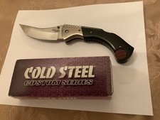 Cold Steel custon vintage Black Sable Titanium Bolsters mirror San Mai III  picture