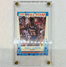 Fleer 1989 '89 All-Stars Sticker No.5 Magic Johnson Los Angeles Lakers picture