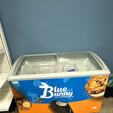 Blue Bunny Ice Cream Commercial Chest Freezer Sliding Glass Top 20+ cu ft picture