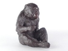Fine Japanese Antique (early 20thC) Takaoka Bronze Monkey, Asahimine picture