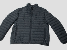 GUESS  Lightweight Quilted Puffer Jacket with Hood Black Packable Mens Sz XL picture