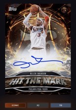 DIGITAL Topps Allen Iverson Silver Hit The Mark Auto Iconic 26 picture