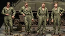 1/35 Scale WwII Sherman Crew of The US Military 4set Unpainted Resin Model picture