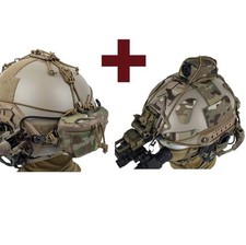 Elastic NVG Retention + Mohoc Camera Tether + Helmet Pouch for Batteries & Count picture