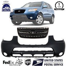 Front Bumper Cover Fascia & Grille Assembly Kit For 2007-2009 Hyundai Santa Fe picture