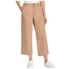 NEW Ella Moss Women's Size 16 Wide Leg Crop Pants Tan picture