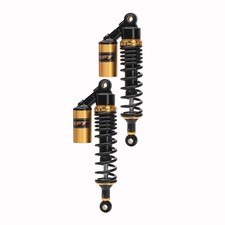 Pair 320mm 12.5 Inch Motorcycle Air Shock Absorbers Rear Eye To Eye Black Gold picture