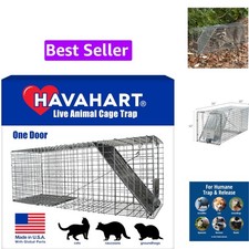 Large 1-Door Live Animal Trap for Raccoons, Cats, Bobcats, Beavers | Heavy Du... picture