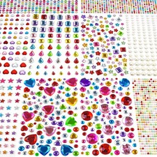 3000 PCS Gem Stickers - Self Adhesive Scrapbook Supplies | Rhinestones picture