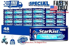StarKist Chunk Light Tuna in Water 5 oz 48 Pack Canned Tuna Fish Wild Caught fas picture