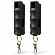 2 Pack Burn Pepper Spray Self Defense Police Strength Belt Clip Pocket Size OC picture