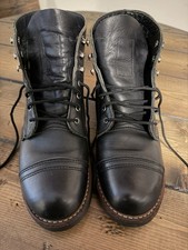 Red Wing Iron Ranger Boots 7 B Black 8336        Made In USA picture