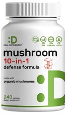 Organic 10-in-1 Mushroom Complex Capsules - Immune Boost, Energy & Brain Support picture