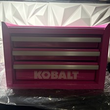 Kobalt Mini-Base 3-Drawer - Hot Pink - Steel Toolbox Box. New Open Box picture