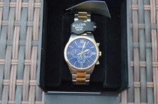 Bulova 98A220 Men's Chronograph Two-Tone Watch 41mm Original Box & Papers picture