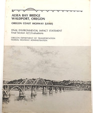 ALSEA Bay Bridge Waldport Oregon   1986 ODOT Environmental Impact Report picture