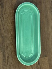 Vintage Fiesta Green Utility Tray Celery Relish Dish 1936 Ram Pressed Dry Foot picture
