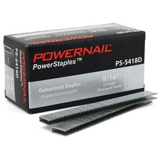 Powernail PS5418D 20 Ga. 3/16 In. Crown 9/16 In. Length Carpet Staples (5000 ct) picture