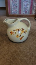 Vintage Hall’s Superior Jewel Tea Autumn Leaf Ball Pitcher Jug Ice Lip 1950s picture