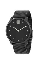 Brand New Movado Bold Thin Men’s Black ION Plated Stainless Steel  Watch 3600904 picture