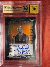 2025 Topps Chrome WWE Cactus Jack Stone Cold Orange Auto /25 BGS 9.5/10 picture