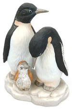 Vintage 1988 Geo Z Lefton Emperor Penguin Figurine With Original Foil Sticker picture
