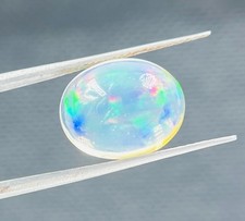 5.37 Ct Natural Opal IGI Certified Oval Cabochon Play of Color Loose Gemstone picture