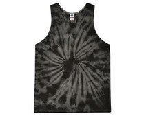Colortone Black Tie Dye Tank Top Sleeveless T-Shirt Adult Unisex S-3XL Cotton picture