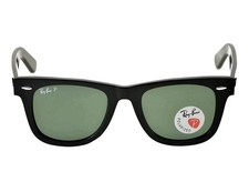 Ray-Ban Sunglasses RB2140 Original Wayfarer Black Frame Green Lenses 50mm Unisex picture