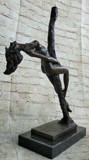Superb Vintage Female Woman Art Nouveau Nude Lady Genuine Bronze Sculpture picture