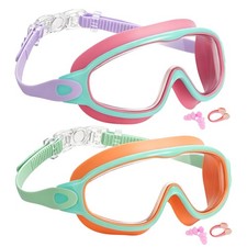 Wenwasno kids Swim Goggles 2 Pack Anti-UV Anti-Fog Wide View Swimming Goggles... picture