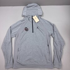 Oklahoma Sooners Hoodie Mens Medium Gray Jordan Jumpman Pullover Football SEC picture