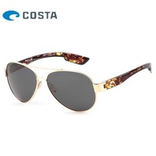 Costa Del Mar South Point Aviator Sunglasses Gold Frame Grey 580P Polarized picture