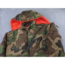 Vintage Johnson Garment Reversible Camo Orange Hunting Jacket Mens Large picture