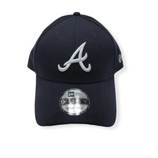 New Era Atlanta Braves 9Forty The League Navy/White Logo Adjustable Strap Hat picture
