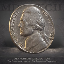 1964 D Jefferson Nickel •  VERY RARE - MINT MARK ON REVERSE - REVERSE OFF-CENTER picture
