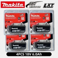 4-Pack Geniun Makita BL1860B 18V LXT 6Ah Lithium-Ion Rechargeable Batteries New picture