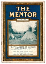 THE MENTOR March, 1921 -First Families of America, EDWARD S. CURTIS Gravures picture