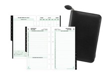 Day-Timer Jul26-Jun27, 2PPD Leather Planning Bundle, Portable, 3.75x6.75