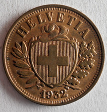 1932 SWITZERLAND 2 RAPPEN - Excellent Coin -  - Premium Bin #22 picture