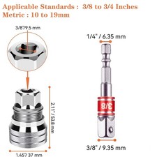 Universal Adjustable Socket Wrench 10-19mm 3/8