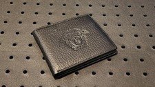Vintage GIANNI VERSACE Men’s Embossed Medusa Black Leather Wallet picture