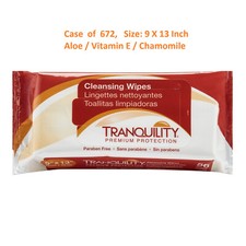 672/Cs, Tranquility Personal Cleansing Wipe 9 x 13