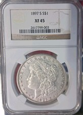 1897-S Morgan Silver Dollar - NGC XF45  (97M1) picture